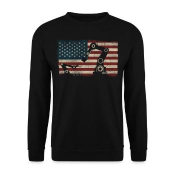 Ingénieur en robotique robotique américain - Sweat-shirt Unisexe - noir - Devant - Alina (178cm) & Michal (187cm)