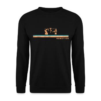 Robot Robotics Engineer Retro - Unisex Sweatshirt - black - Front - Alina (178cm) & Michal (187cm)