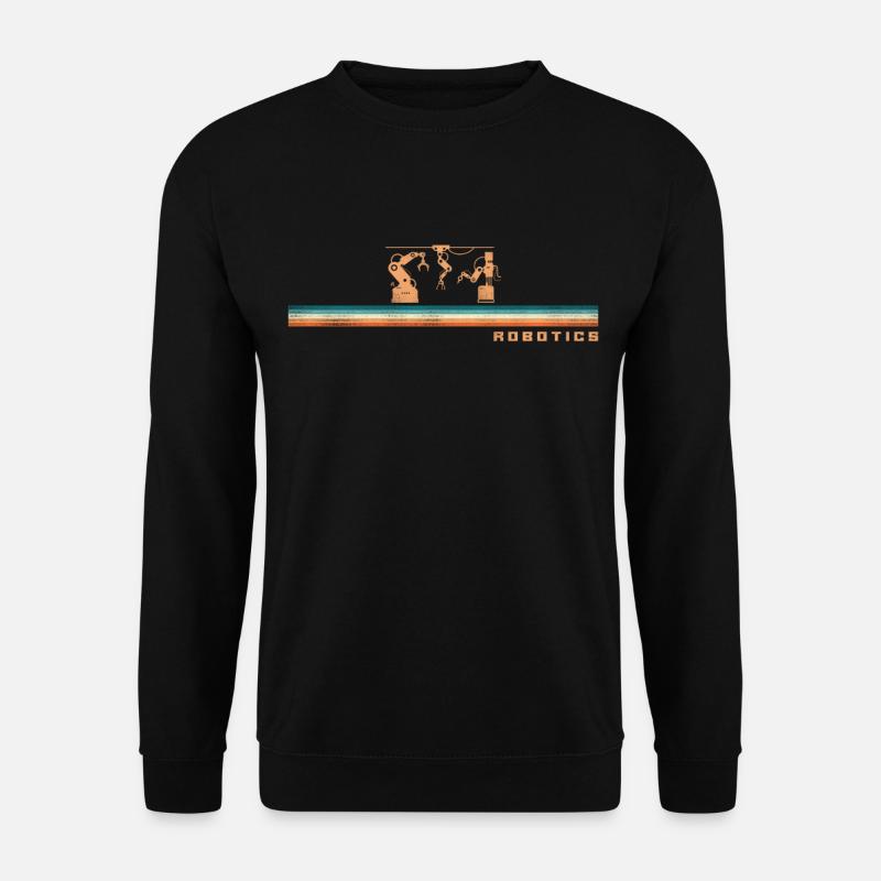 Robot Robotics Engineer Retro - Unisex Sweatshirt - black