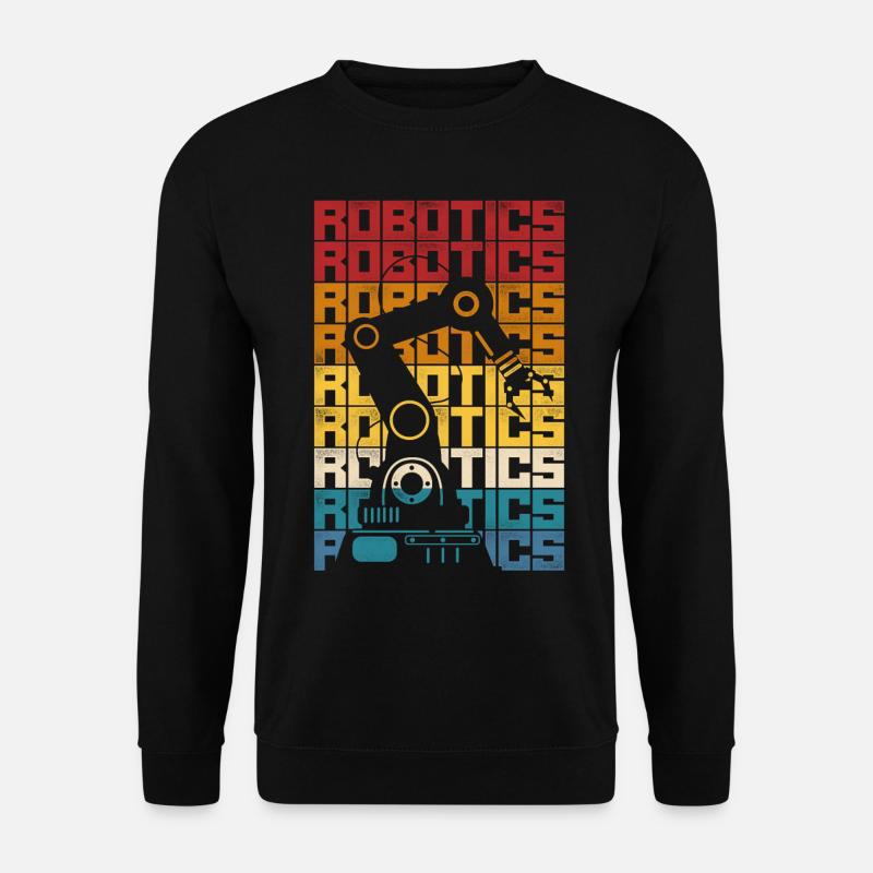 Robot Robotics Engineer Retro - Unisex Sweatshirt - black