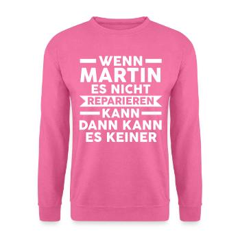 Martin - Sweat-shirt Unisexe - rose - Devant