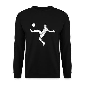 Fußballer - Unisex Pullover - Schwarz - Vorne - Alina (178cm) & Michal (187cm)