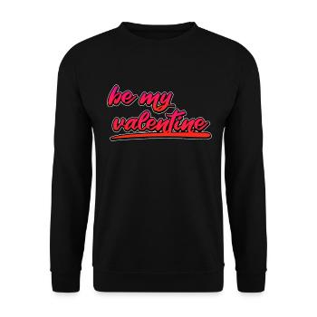 Valentinstag Spruch - Unisex Pullover - Schwarz - Vorne - Alina (178cm) & Michal (187cm)