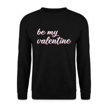 Valentinstag Spruch - Unisex Pullover - Schwarz - Vorne - Alina (178cm) & Michal (187cm)