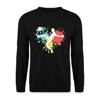 Fußballer - Unisex Pullover - Schwarz - Vorne - Alina (178cm) & Michal (187cm)