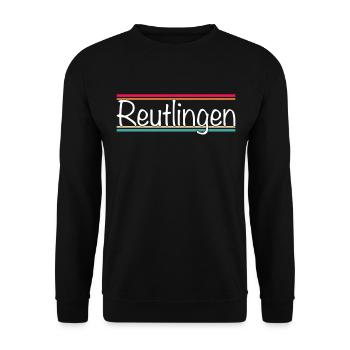 Reutlingen - Unisex Pullover - Schwarz - Vorne - Alina (178cm) & Michal (187cm)