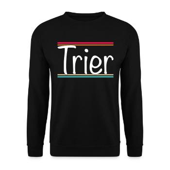 Trier - Unisex Pullover - Schwarz - Vorne - Alina (178cm) & Michal (187cm)