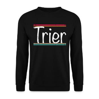 Trier - Unisex Pullover - Schwarz - Vorne - Alina (178cm) & Michal (187cm)
