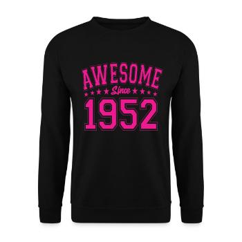 Awesome Since 1952 Birthday 1952 Vintage 1952 - Unisex Sweatshirt - black - Front - Alina (178cm) & Michal (187cm)