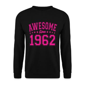 Génial depuis 1962 Anniversaire 1962 Millésime 1962 - Sweat-shirt Unisexe - noir - Devant - Alina (178cm) & Michal (187cm)