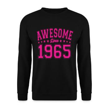 Awesome Since 1965 Birthday 1965 Vintage 1965 - Unisex Sweatshirt - black - Front - Alina (178cm) & Michal (187cm)
