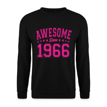 Awesome Since 1966 Birthday 1966 Vintage 1966 - Unisex Sweatshirt - black - Front - Alina (178cm) & Michal (187cm)