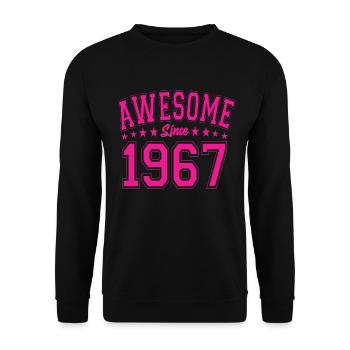 Awesome Since 1967 Birthday 1967 Vintage 1967 - Unisex Sweatshirt - black - Front - Alina (178cm) & Michal (187cm)