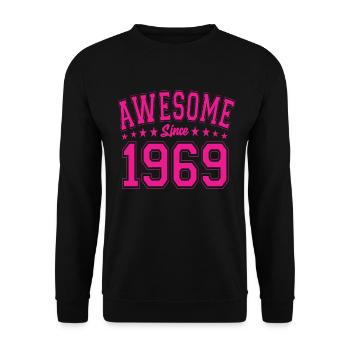 Awesome Since 1969 Birthday 1969 Vintage 1969 - Unisex Sweatshirt - black - Front - Alina (178cm) & Michal (187cm)