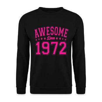 Génial depuis 1972 anniversaire 1972 millésime 1972 - Sweat-shirt Unisexe - noir - Devant - Alina (178cm) & Michal (187cm)