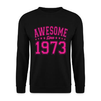 Awesome Since 1973 Birthday 1973 Vintage 1973 - Unisex Sweatshirt - black - Front - Alina (178cm) & Michal (187cm)