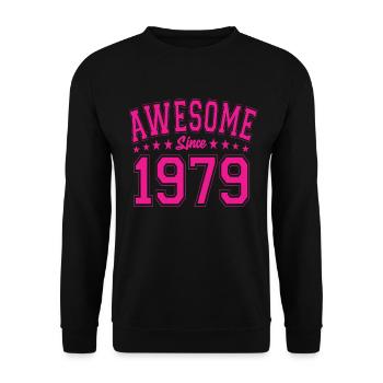 Awesome Since 1979 Birthday 1979 Vintage 1979 - Unisex Sweatshirt - black - Front - Alina (178cm) & Michal (187cm)