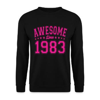 Awesome Since 1983 Birthday 1983 Vintage 1983 - Unisex Sweatshirt - black - Front - Alina (178cm) & Michal (187cm)