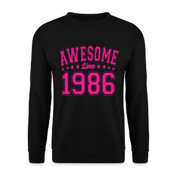 Awesome Since 1986 Birthday 1986 Vintage 1986 - Unisex Sweatshirt - black - Front - Alina (178cm) & Michal (187cm)