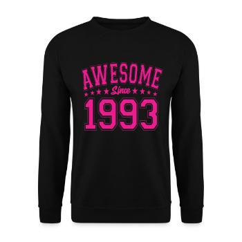 Awesome Since 1993 Birthday 1993 Vintage 1993 - Unisex Sweatshirt - black - Front - Alina (178cm) & Michal (187cm)