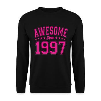 Awesome Since 1997 Birthday 1997 Vintage 1997 - Unisex Sweatshirt - black - Front - Alina (178cm) & Michal (187cm)
