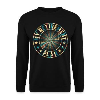 Plan de retraite des joueurs de saxophone Saxophone Player - Sweat-shirt Unisexe - noir - Devant - Alina (178cm) & Michal (187cm)