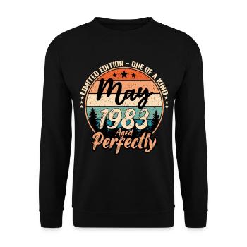 Mai 1983 anniversaire 1983 légendes Mai - Sweat-shirt Unisexe - noir - Devant - Alina (178cm) & Michal (187cm)