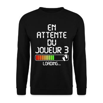 Futur Papa Future Maman Annonce Grossesse Parents - Sweat-shirt Unisexe - noir - Devant - Alina (178cm) & Michal (187cm)