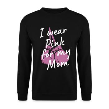 Breast Cancer Gift Breast Cancer Cancer Pink - Unisex Sweatshirt - black - Front - Alina (178cm) & Michal (187cm)