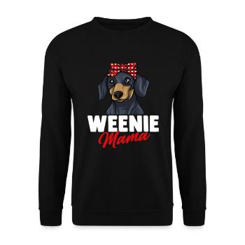 Dachshund Gift Dixie Viennese Doxie Dachshund - Unisex Sweatshirt - black - Front - Alina (178cm) & Michal (187cm)