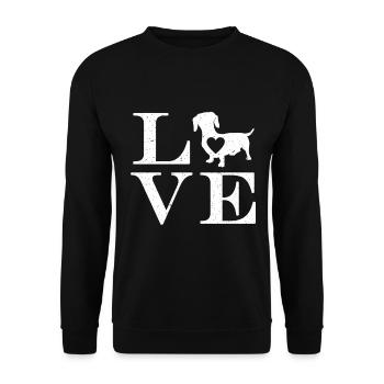 Dachshund Gift Dixie Viennese Doxie Dachshund - Unisex Sweatshirt - black - Front - Alina (178cm) & Michal (187cm)