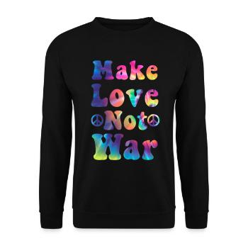 Hippy - Unisex Sweatshirt - black - Front - Alina (178cm) & Michal (187cm)