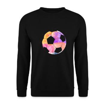 Fußball Tshirt Herren Damen Soccer Football - Unisex Pullover - Schwarz - Vorne - Alina (178cm) & Michal (187cm)