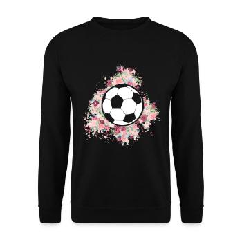 Fußball Tshirt Herren Damen Soccer Football - Unisex Pullover - Schwarz - Vorne - Alina (178cm) & Michal (187cm)