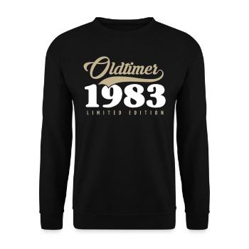 40th birthday vintage 1983 - Unisex Sweatshirt - black - Front - Alina (178cm) & Michal (187cm)