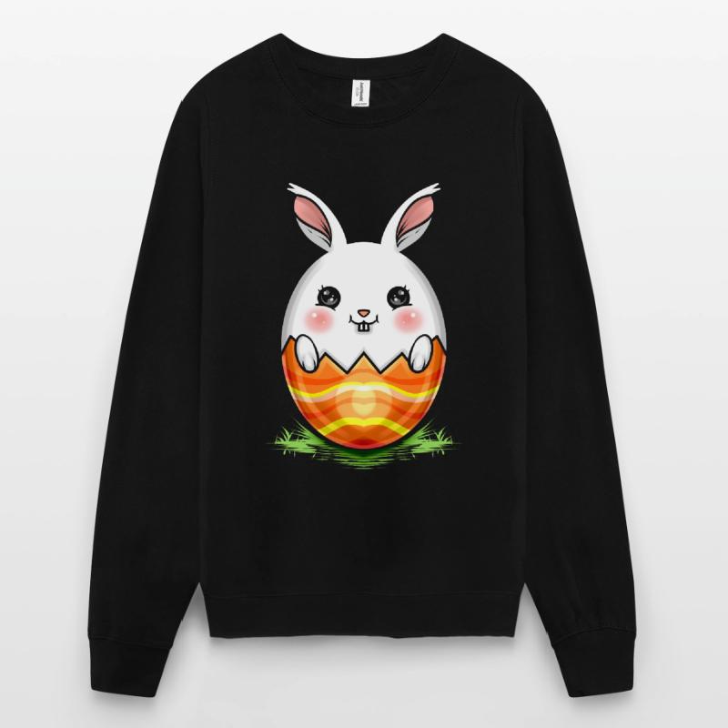 Painted Easter Rabbit Egg On Easter Unisex Pullover