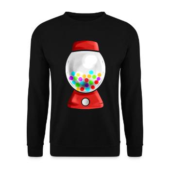 Egg Painted As Candy Dispenser For Easter - Unisex Sweatshirt - black - Front - Alina (178cm) & Michal (187cm)