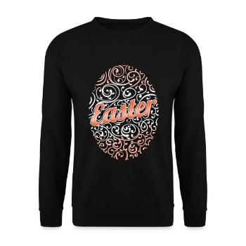 Ornaments Egg On Easter - Unisex Pullover - Schwarz - Vorne - Alina (178cm) & Michal (187cm)