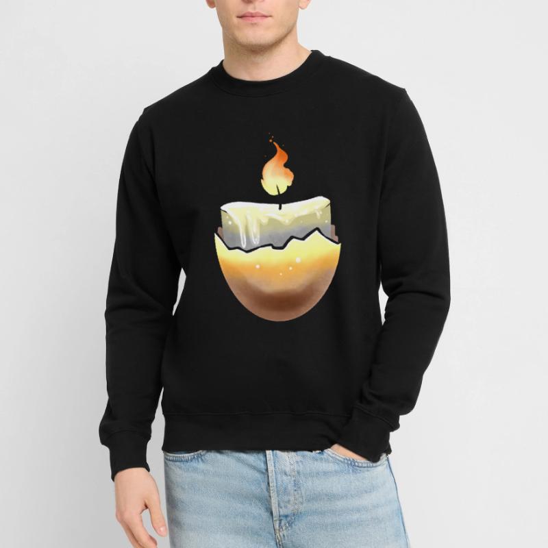 Candle Burning In An Egg Shell For Easter Unisex Pullover