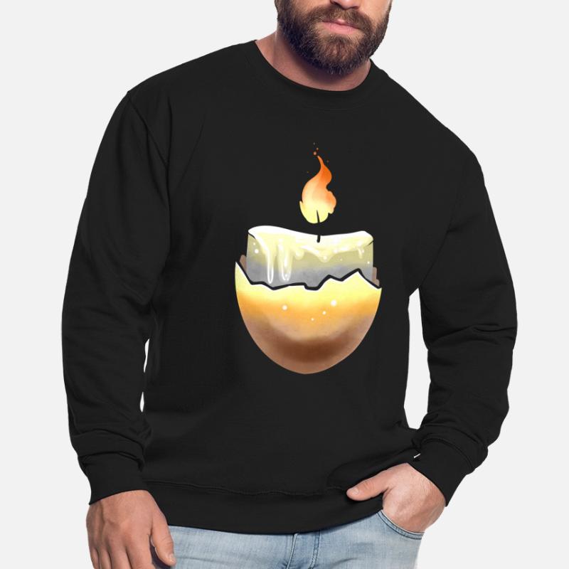 Candle Burning In An Egg Shell For Easter Unisex Pullover