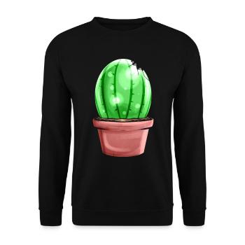 Painted Egg Looking Like A Cactus Decoration For - Unisex Sweatshirt - black - Front - Alina (178cm) & Michal (187cm)