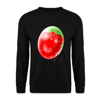Easter Egg Painted Like A Strawberry For Easter - Unisex Pullover - Schwarz - Vorne - Alina (178cm) & Michal (187cm)