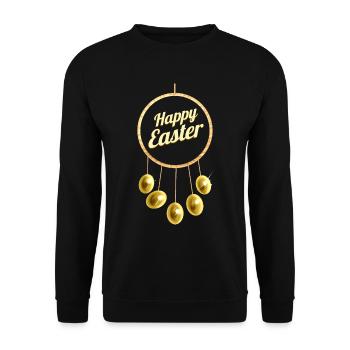 Dreamcatcher Wreath Decoration Golden Eggs For - Unisex Pullover - Schwarz - Vorne - Alina (178cm) & Michal (187cm)