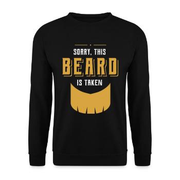 Sorry This Beard is Taken - Valentine's Day Funny - Unisex Sweatshirt - black - Front - Alina (178cm) & Michal (187cm)