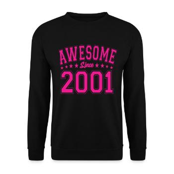 Génial Depuis 2001 Anniversaire 2001 Millésime 2001 - Sweat-shirt Unisexe - noir - Devant - Alina (178cm) & Michal (187cm)