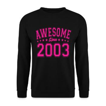Génial Depuis 2003 Anniversaire 2003 Millésime 2003 - Sweat-shirt Unisexe - noir - Devant - Alina (178cm) & Michal (187cm)