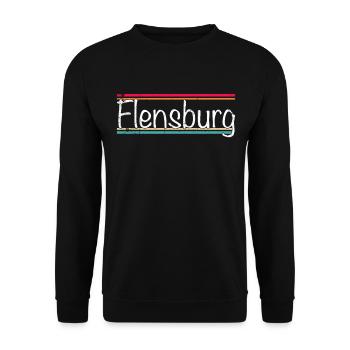Flensburg - Unisex Pullover - Schwarz - Vorne - Alina (178cm) & Michal (187cm)