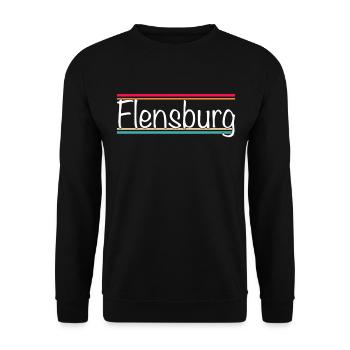 Flensburg - Unisex Pullover - Schwarz - Vorne - Alina (178cm) & Michal (187cm)