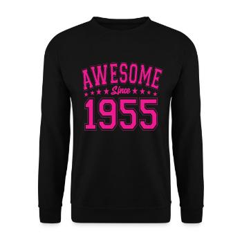Génial depuis 1955 Anniversaire 1955 Millésime 1955 - Sweat-shirt Unisexe - noir - Devant - Alina (178cm) & Michal (187cm)