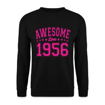 Génial depuis 1956 anniversaire 1956 millésime 1956 - Sweat-shirt Unisexe - noir - Devant - Alina (178cm) & Michal (187cm)